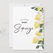 レモンズホワイトフローラメインスクイーズブライダルシャワー 招待状 (裏面)