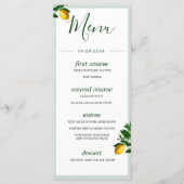 レモンズボタニカルグリーンサマーモノグラム メニュー (正面)