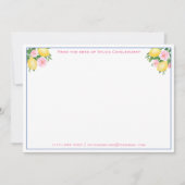 レモンズポジターノブルーイタリアンタイルブライダルシャワー サンキューカード (正面)