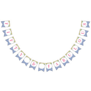 レモンズポジターノ50と素晴らしい50th誕生日パーティー バンティングフラッグ