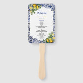レモンズポルトガルタイル結婚式 プログラム ハンドファン (正面)