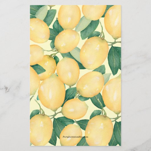 レモンズメインスクイーズ予算ブライダルシャワー招待状 (裏面)
