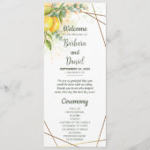 レモンズユーカリプトゥスイエローフラワーズ結婚式 プログラム (正面)