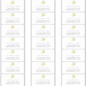 レモンズラベンダーチャコールゲストエンベロープアドレス シール (正面)