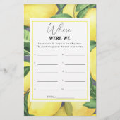 レモンズ柑橘類 – 私たちはブライダルシャワーゲーム (正面)