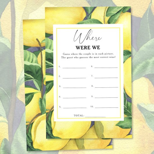 レモンズ柑橘類 – 私たちはブライダルシャワーゲーム