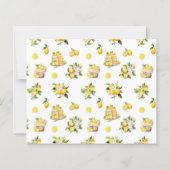 レモンズ&ギンガムブライダルシャワーレシピカード (裏面)