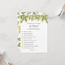 レモンズ・ザ・ブライド・ゲーム・最高の招待状