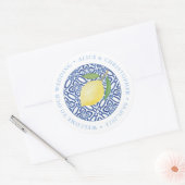 レモンズ・ポジターノ結婚は町を出て歓迎 ラウンドシール (封筒)