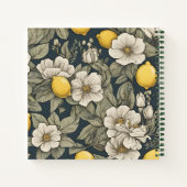 レモンセットとフローラノート：四角ノートブック ノートブック (裏面)
