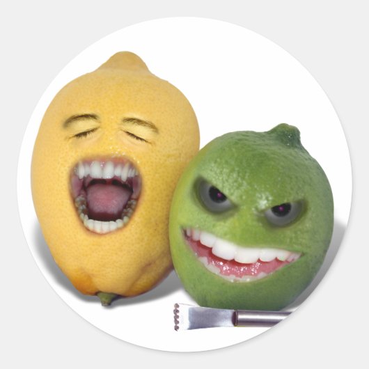 レモンゼスターに注意 ラウンドシール (正面)