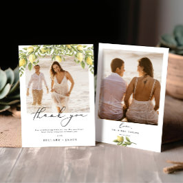 レモンソレント写真結婚のサンキューカード 招待状
