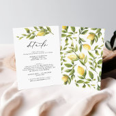 レモンソレントAmalfi書道結婚の詳細 エンクロージャーカード