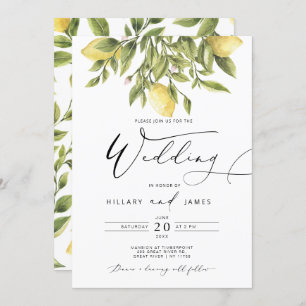 レモンソレントAmalfi海岸書道結婚の 招待状