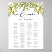 レモンソレ地中海のント結婚のシーティングプラン ポスター (正面)