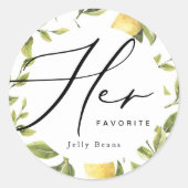 レモンソレ結婚ントのお気に入りの好意 ラウンドシール (正面)