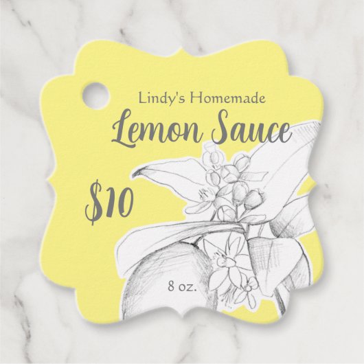 レモンソース調味缶詰瓶価格 フェイバータグ (正面)