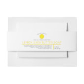 レモンソープイエロー美しい製品ラベル 招待状ベリーバンド (正面例)