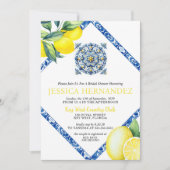 レモンタイルブライダルシャワー招待 招待状 (正面)