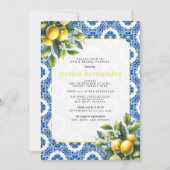 レモンタイルブライダルシャワー招待 招待状 (正面)