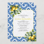 レモンタイルブライダルシャワー招待 招待状 (正面/裏面)