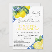 レモンタイルブライダルシャワー 招待状 (正面)