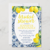 レモンタイルブライダルシャワー 招待状 (正面)