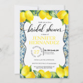 レモンタイルブライダルシャワー 招待状 (正面)