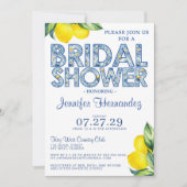 レモンタイルブライダルシャワー 招待状 (正面)