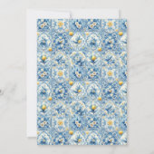 レモンタイルブライダルシャワー 招待状 (裏面)