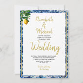 レモンタスカントルブルーフォトズ結婚ーズ 招待状 (裏面)