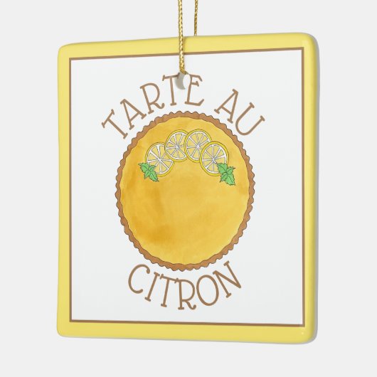 レモンタルトタルタオウシトロンカードパイベーキング食品 セラミックオーナメント (左)