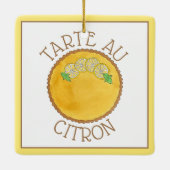 レモンタルトタルタオウシトロンカードパイベーキング食品 セラミックオーナメント (裏面)