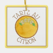レモンタルトタルタオウシトロンカードパイベーキング食品 セラミックオーナメント (正面)