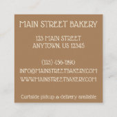 レモンタルトタルテオユトロンパイベーキングベーカリーシェフ スクエア名刺 (裏面)