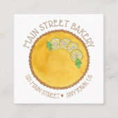 レモンタルトタルテオユトロンパイベーキングベーカリーシェフ スクエア名刺 (正面)