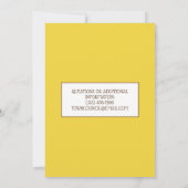 レモンタルトタルテオユトロンベーキングベイクセールPi Day 招待状 (裏面)