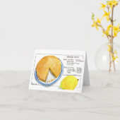 レモンタルトレシピ空白のノートカード カード (黄色い花)