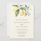 レモンタ地中海のイルバターイエロー結婚ズ 招待状 (正面)