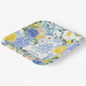 レモンタ地中海のイルブルーとイエローフローラ ペーパープレート (傾斜あり)