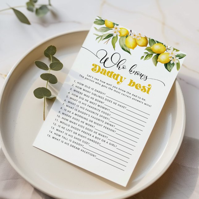 レモンダディ赤ちゃん最高のシャワーゲームを知っている (クリエイターアップロード済み)