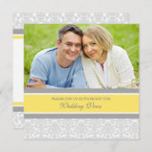 レモンダマスク写真結婚の誓いの更新招待状 招待状 (正面/裏面)