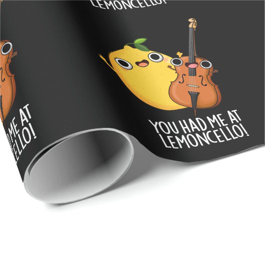 レモンチェロでプリンおもしろいクを飲んだ ラッピングペーパー (ロールコーナー)