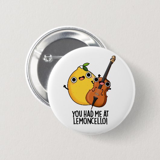レモンチェロでプリンを飲おもしろいんでくれた 缶バッジ (正面&裏面)