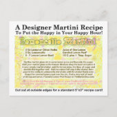 レモンチェロマルティーニレシピはがき ポストカード (正面)