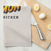 レモンチキン – おもしろい食品デザイン キッチンタオル (四つ折り)