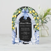 レモンチノイスリーヴィンテージフローラブライダルシャワー 招待状 (スタンド正面)