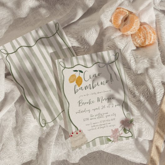 レモンチャオバンビノイタリアン男女兼用 招待状