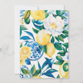 レモンチャオ地中海のベビーシャワー招待状 招待状 (裏面)