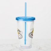 レモンチーズケーキ漫画イラストレーション アクリルタンブラー (右)